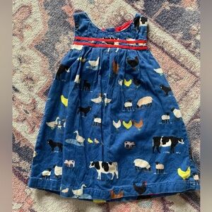 Baby Boden, 12-18 mo farm scene cord pinnie dress